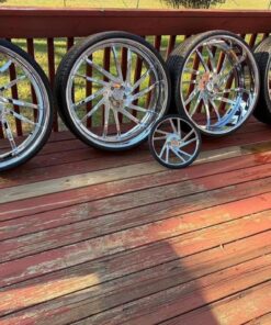28" MTW wheels - New
W/ steering wheel!
5x4.75 pattern (gbody/box)
7" lips!