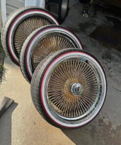 22 inch gold centered big hub Daytons set of wheels