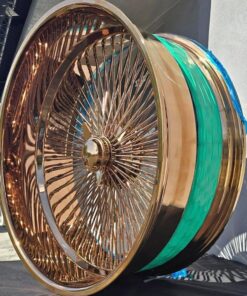 26" Rose Gold Wire Rims Tyres