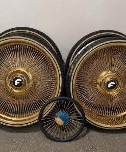 Brand new 26 inch Forgiato wheels. Comes with mustard and mayo tires and 2 steering wheels
