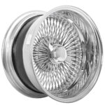 13×7″ LA Wire Wheels Reverse 100-Spoke Straight Lace Chrome Rims