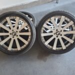 22″ Forgiato Concavo Silver & Black Forged Wheels & Tires Mercedes-Benz 5×112 Staggered Set of 4
