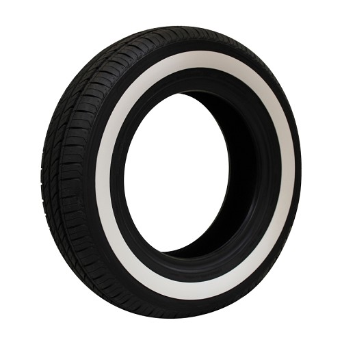 thumbnail-2-6 185/65R14 Vitour Galaxy R1 86H 400AA 1.6-Inch Shaved White Wall Tires Set of 4 | Classic Vehicle Fitment - Image 1